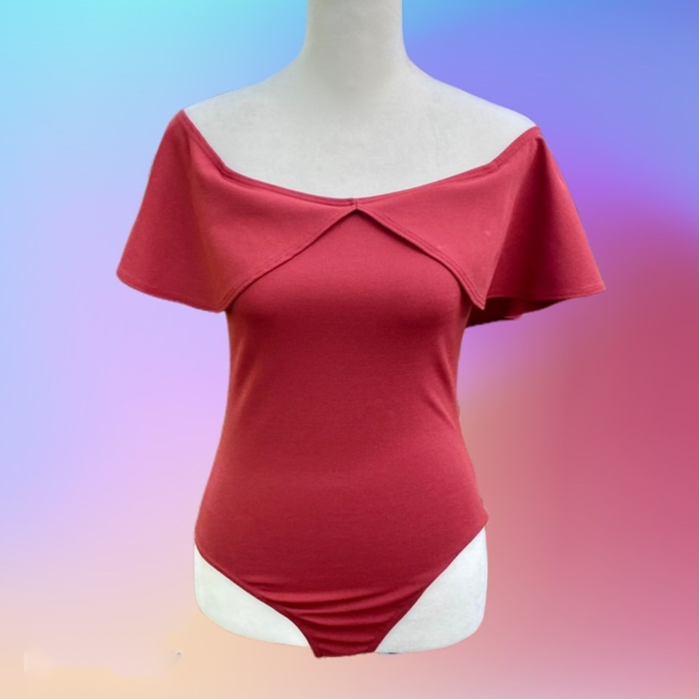 Charlotte Russe Rusty Red Bodysuit